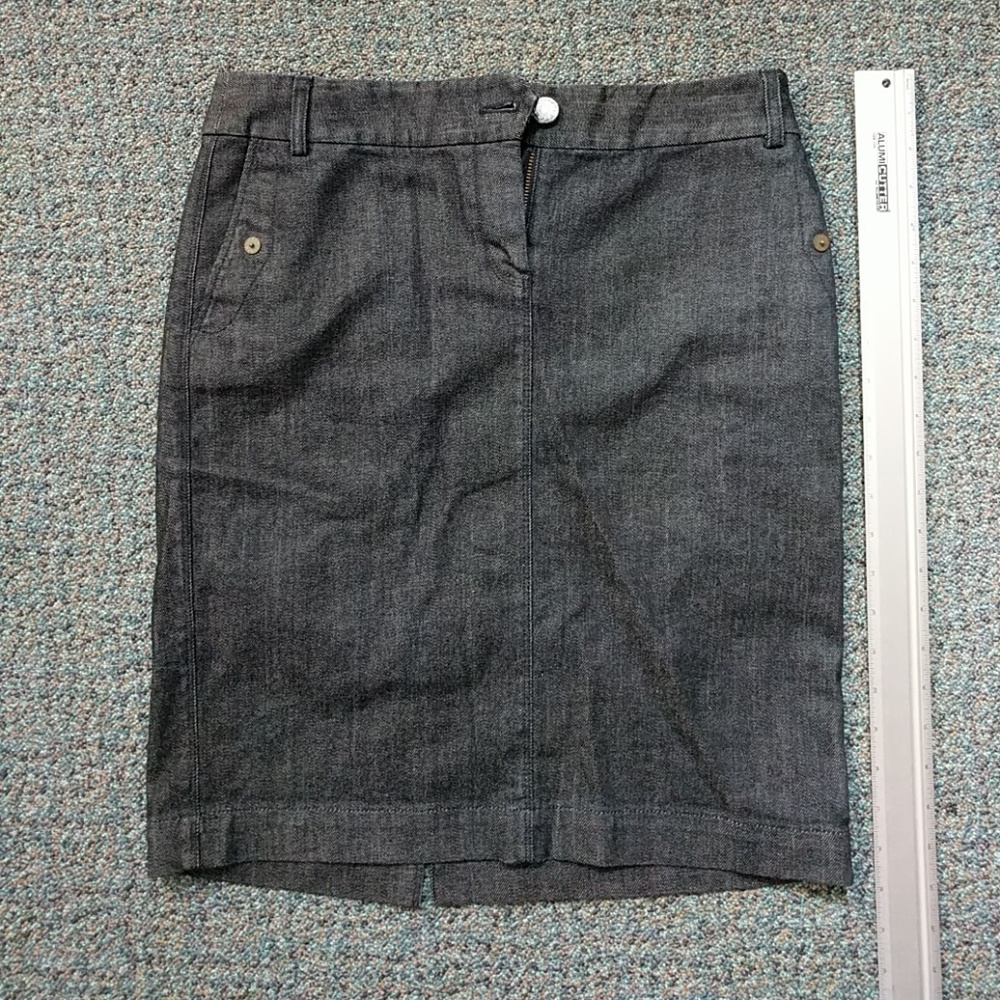 Denim pencil skirt